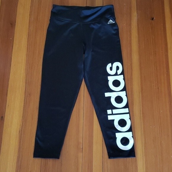 Adidas Black & White Climalite Leggings Size Small - Picture 2 of 4